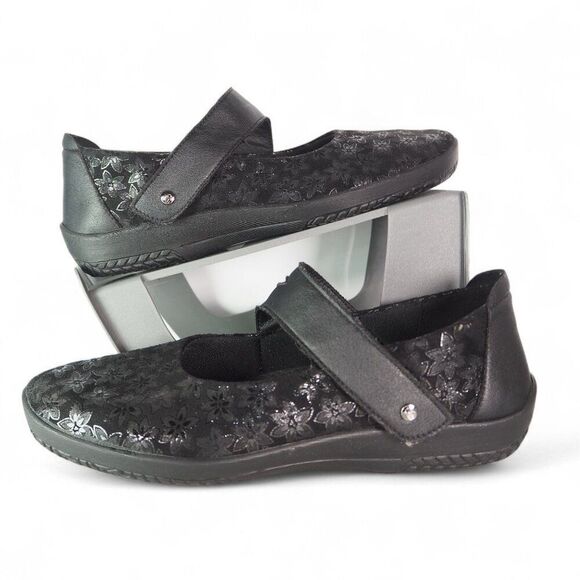 Arcopedico Cosmo Floral Print Mary Jane Loafers Black Women's 9/40 - Picture 1 of 10